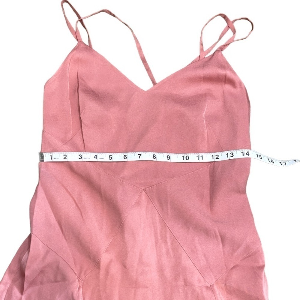 Ted Baker Odinne panel-detail woven asymmetric-hem slip dress Sz 1 - Picture 6 of 12